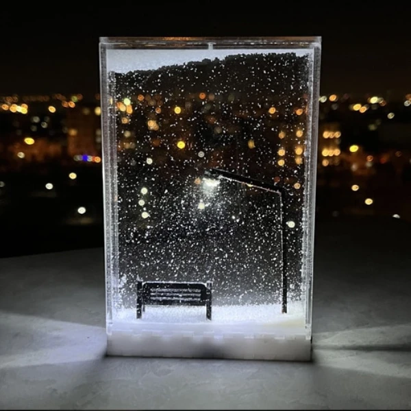 آباژور شب برفی