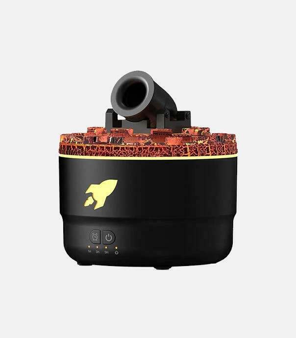 بخور بمبی با نور RGB و خروجی بخور حلقه‌ای و از بالا