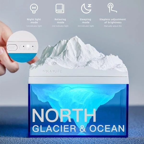 چراغ خواب و اسپیکر کوه یخ DECORA
