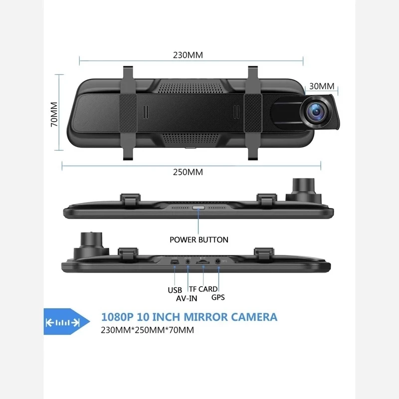 دوربین ثبت وقایع خودرو مدل Starlight Night Vision Dash Cam تمام صفحه