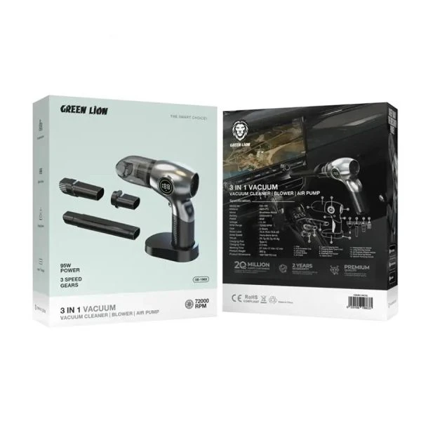 جارو شارژی سه کاره گرین لاین مدل Green Lion GB-196X