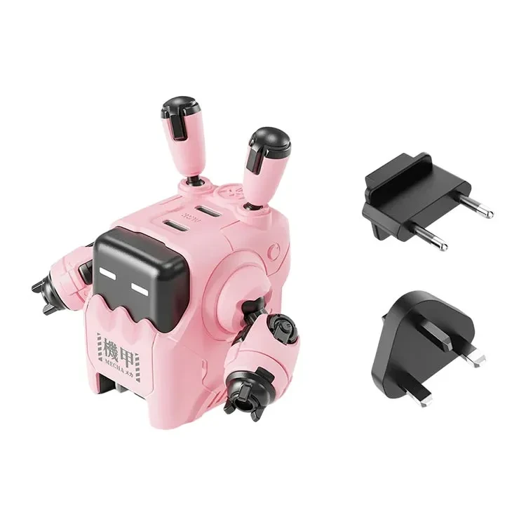 آداپتور فست شارژ 35 وات GaN برند Gravastar رنگ صورتی