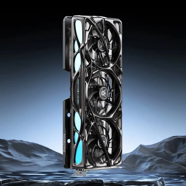 کارت گرافیک گراواستار مدل Yeston x GravaStar Radeon RX 9070 XT Mercury Nova OC 16GB GDDR6