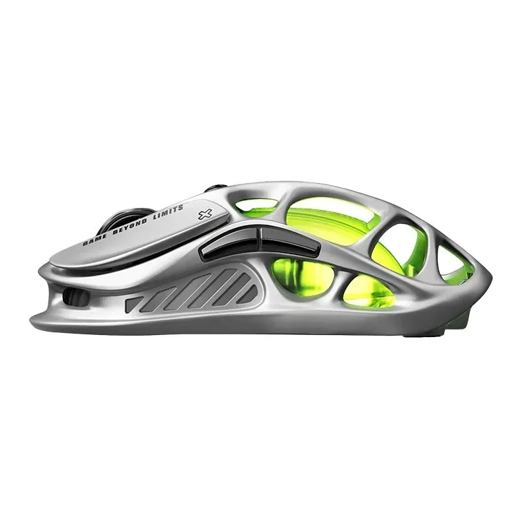 ماوس گیمینگ بی سیم برند gravastar مدل Gun Metal Gray GravaStar Mercury M1 Pro