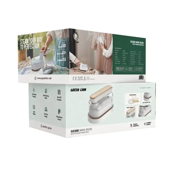 اتو بخار دستی مسافرتی گرین لاین Green Lion GX288 Mini Iron with Steam Function