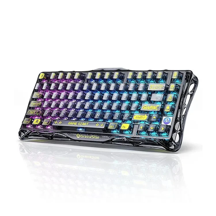 کیبورد گیمینگ گراواستار مدل GravaStar Mercury K1 Lite – Transparent Black