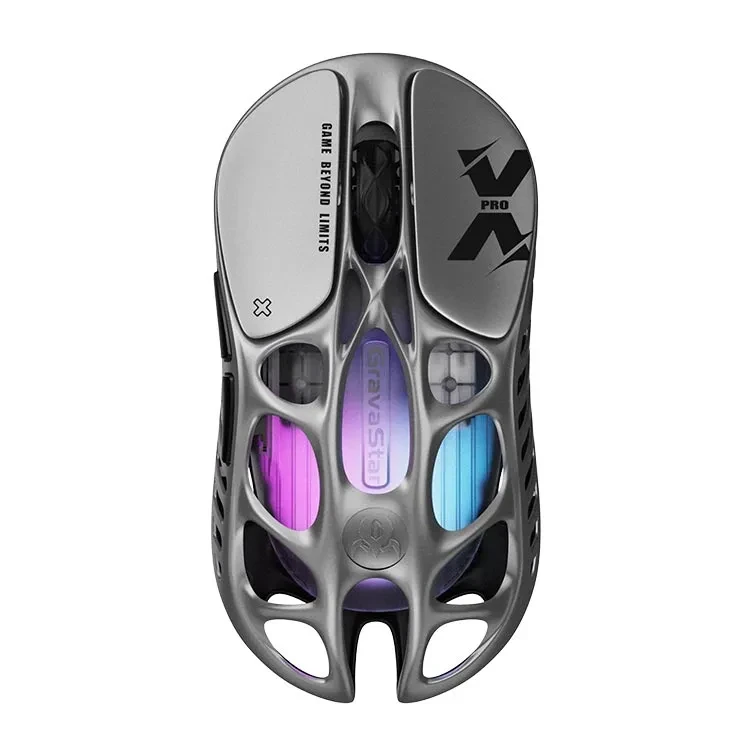 موس گیمینگ گراواستار مدل GravaStar Mercury X PRO 8KHz – Interstellar Silver