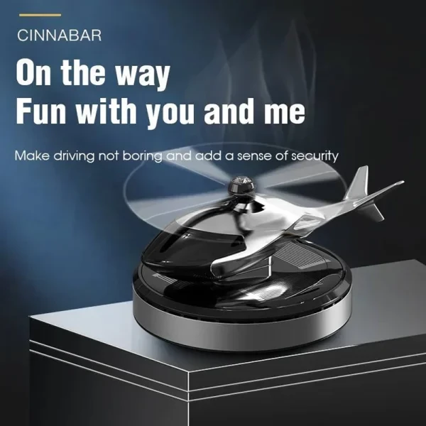 خوشبوکننده خودرو خورشیدی مدل هلیکوپتر همراه با پد خوشبو کننده