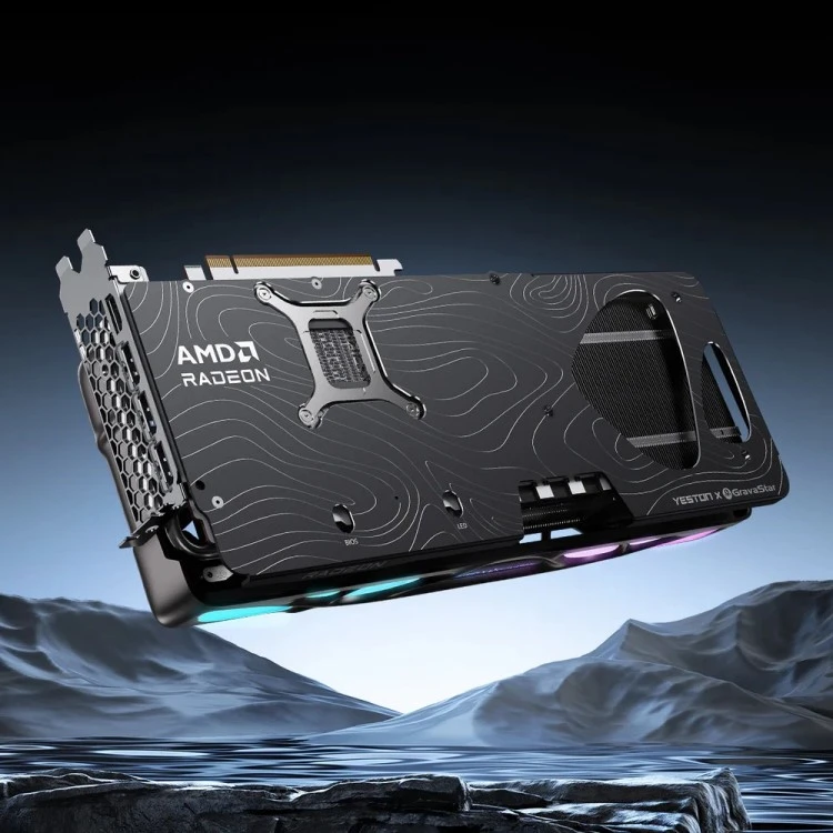 کارت گرافیک گراواستار مدل Yeston x GravaStar Radeon RX 9070 XT Mercury Nova OC 16GB GDDR6
