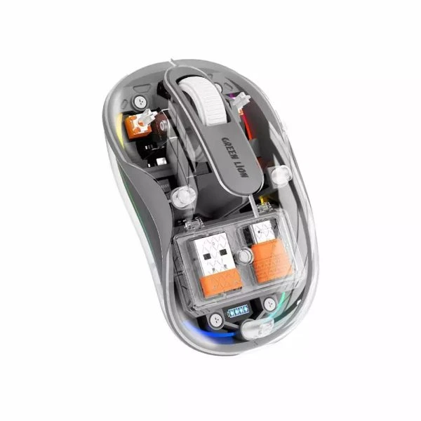 ماوس بی سیم شفاف گرین لاین مدل Turtle Mouse 2400DPI
