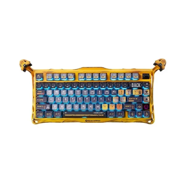 کیبورد گیمینگ گراواستار مدل GravaStar Mercury K1 Pro Special Edition – Battle-Worn Yellow