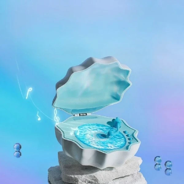 اسپیکر گرامافون طرح صدف اورجینال متالیک