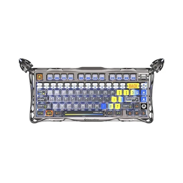 کیبورد گیمینگ گراواستار مدل GravaStar Mercury K1 Pro – Interstellar Silver
